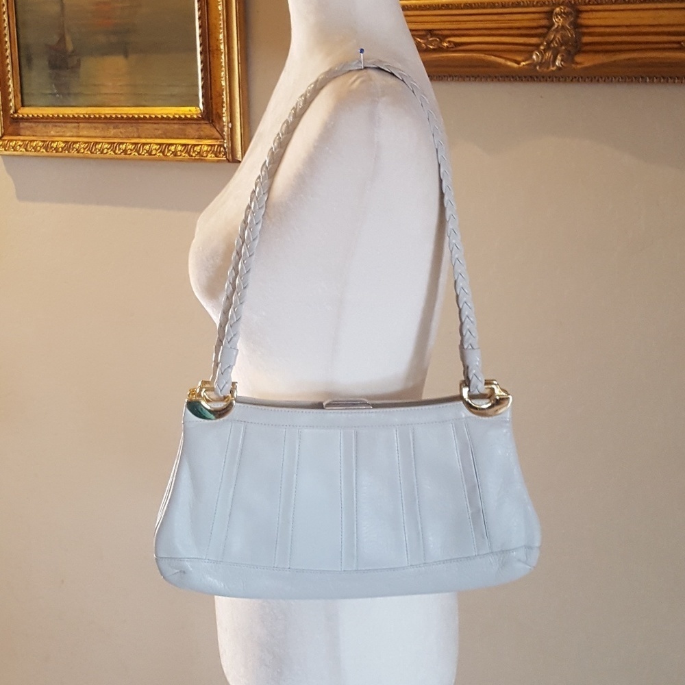 Linea Pelle - Vintage Pale Gray‎ Leather Bag